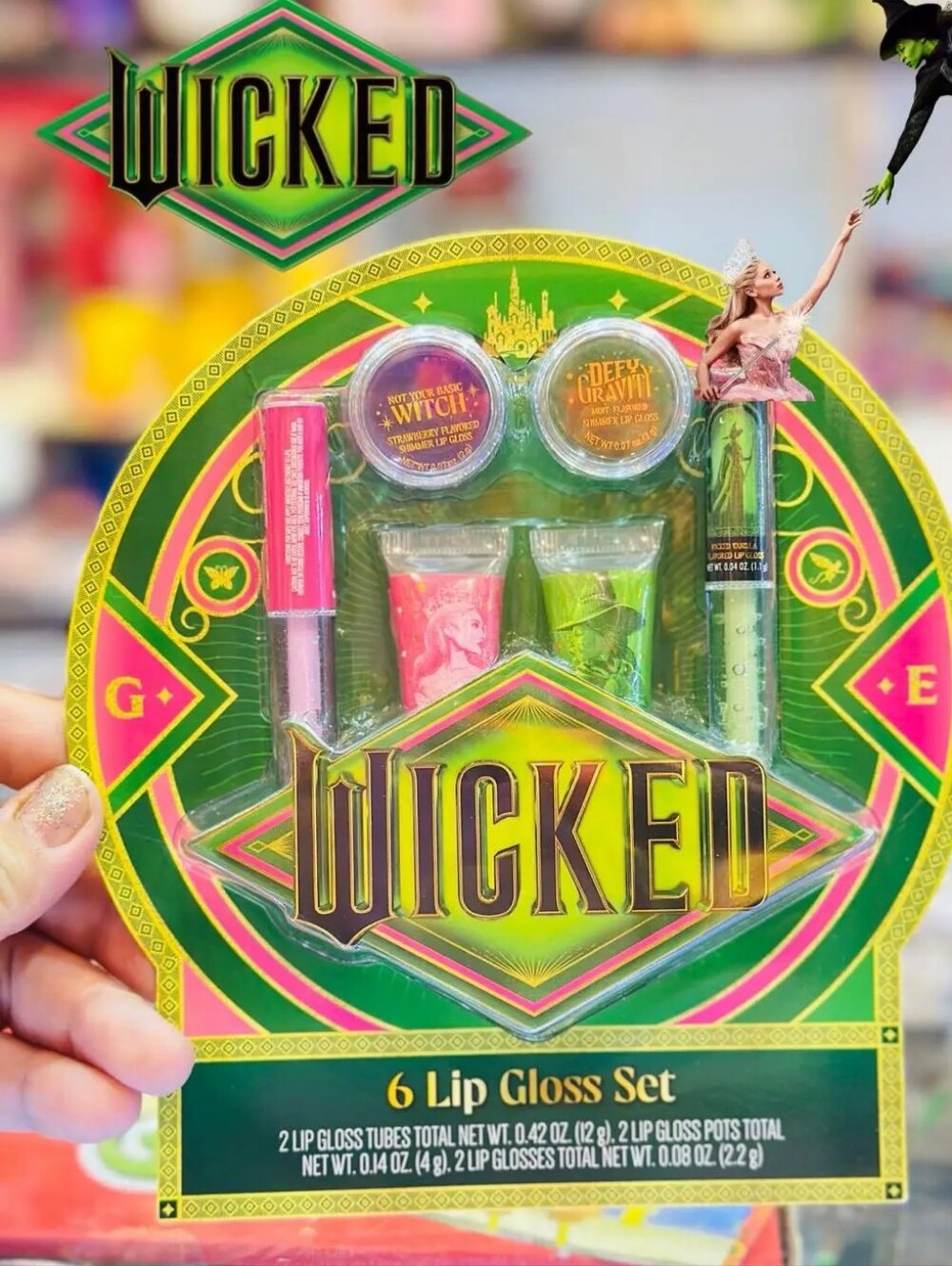 Wicked 6-Piece Lip Gloss Set — Green & Pink Limited Edition